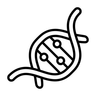 DNA Helix icon, black sign isolated on white background