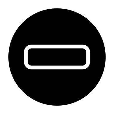 Bir çemberin içindeki eksi işaretinin basit bir vektör gösterimi.