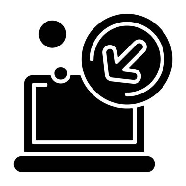 Tam Görünüm simgesi, siyah işaret beyaz arkaplanda izole edildi