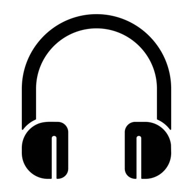 Bir çift kulaklığın basit bir vektör çizimi.