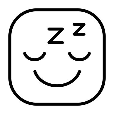 Uyuyan Yüz - şirket sunumu için ideal biçim vektör simgesi