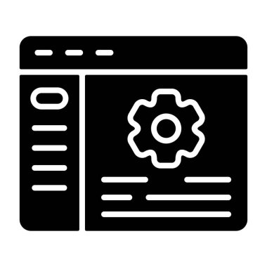 Kullanışlı modern vektör simgesi, teknik özellikler bölümü