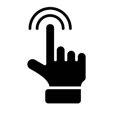 İnce çizgileri olan zarif arayüz simgesi, El Tıklayan Fare