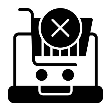 Alışveriş Terk Edilmesi - net sunum için hazırlanmış zarif vektör simgesi