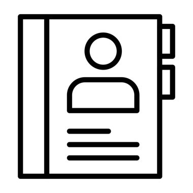 Kişi Kitabı - görsel kimlik için zarif vektör simgesi