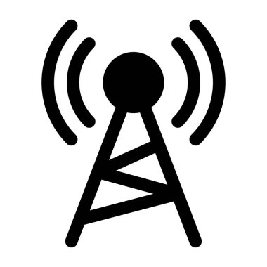 Transmission icon, black sign isolated on white background