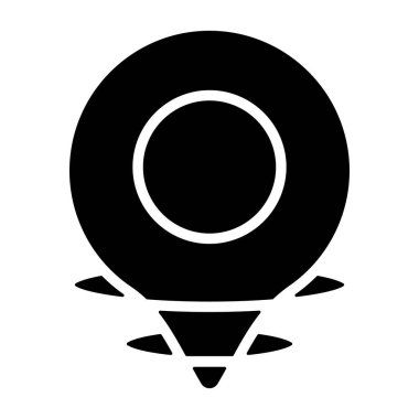 Beyaz arkaplanda GPS simgesi, vektör illüstrasyonu 