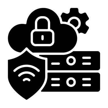 Veri Mahremiyeti - Asgari hatlara sahip modern vektör simgesi