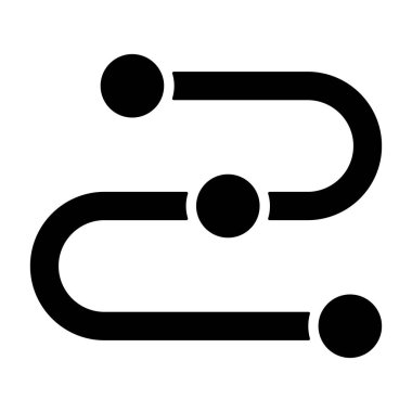 Beyaz arkaplan üzerindeki strateji simgesi, vektör illüstrasyonu 