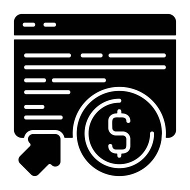 Beyaz arkaplan üzerindeki PPC Reklam simgesi, vektör illüstrasyonu 