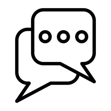 Konuşma balonu ikonu. vektör illüstrasyonu          