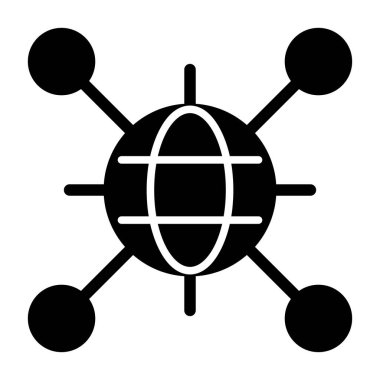 Veri Ağı - Çağdaş vektör simgesi