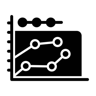 Beyaz arkaplan, vektör illüstrasyonunda Çoklu Trend Çizelgesi simgesi 