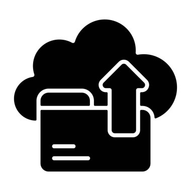 Bulut Yedekleme simgesi, basit vektör illüstrasyonu 