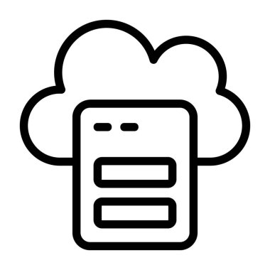 Veri Merkezi - Arayüz tasarımı için yüksek kaliteli ince simge