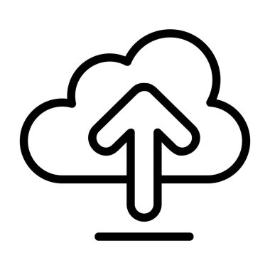 Beyaz arkaplan, vektör illüstrasyonuna simge yükle 