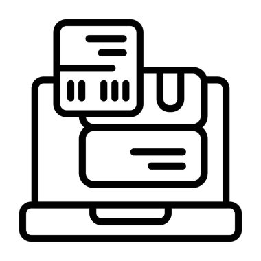 Nakliye Etiketi - şirket sunumu için ideal stil vektör simgesi