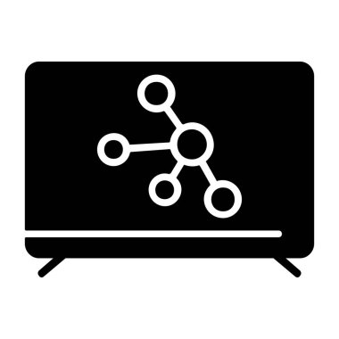 Beyaz arkaplanda IoT İnbot simgesi, vektör illüstrasyonu 