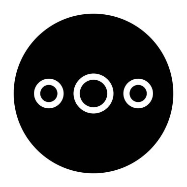 More icon, black sign isolated on white background