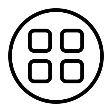 Menü simgesi, siyah işaret beyaz arkaplanda izole edildi