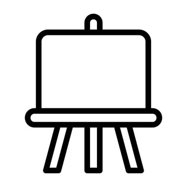 Beyaz arka gorund üzerinde karatahta simgesi, vektör illüstrasyonu  