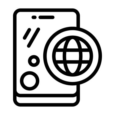 Beyaz geri gorund üzerinde tarayıcı simgesi, vektör illüstrasyonu  