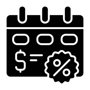 Beyaz sırt çantasındaki mevsimlik satış simgesi, vektör illüstrasyonu  
