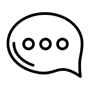 Beyaz sırtüstü sohbet simgesi, vektör illüstrasyonu  