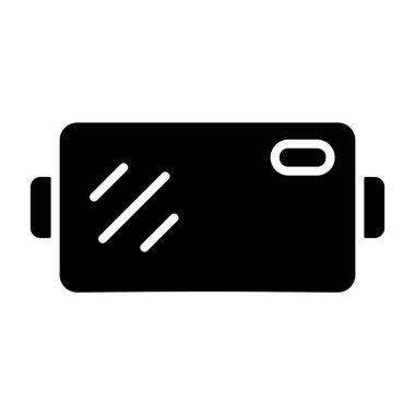 Sanal gerçeklik simgesi beyaz sırt gorandası, vektör illüstrasyonu  