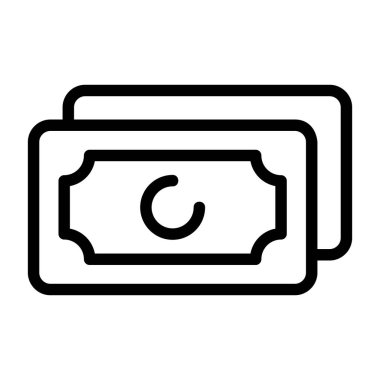 Para simgesi beyaz sırtlı, vektör illüstrasyonu  