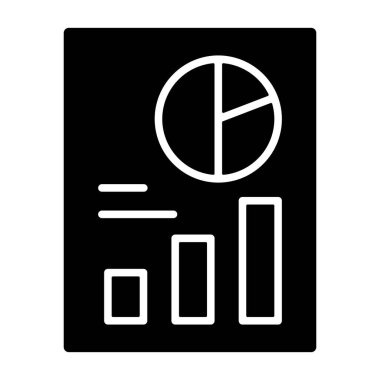 Beyaz geri gorund üzerinde grafik büyüme simgesi, vektör illüstrasyonu  