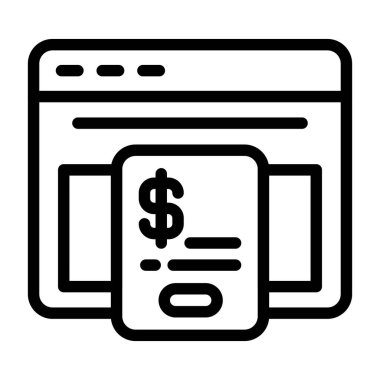 Beyaz arka gorund üzerindeki sayfa simgesi fiyatlandırılıyor, vektör illüstrasyonu  