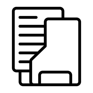 Beyaz arkaplan, vektör illüstrasyonunda Dizin simgesini aç 