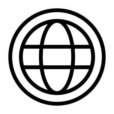 Beyaz sırt gorandası üzerinde dünya simgesi, vektör illüstrasyonu  