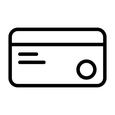 Kredi kartı simgesi beyaz sırt gorandası, vektör illüstrasyonu  