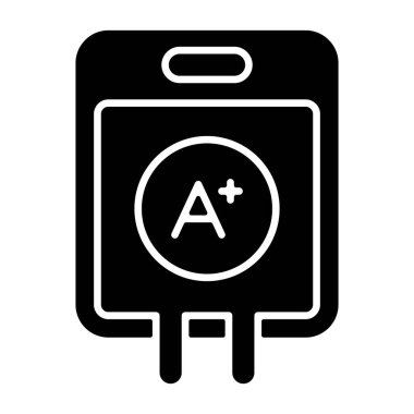 Beyaz geri gorund üzerinde kan tipi simgesi, vektör illüstrasyonu  