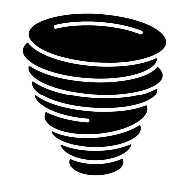 Tropical Storm icon, black sign isolated on white background