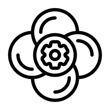 Porters Five Forces icon, black sign isolated on white background