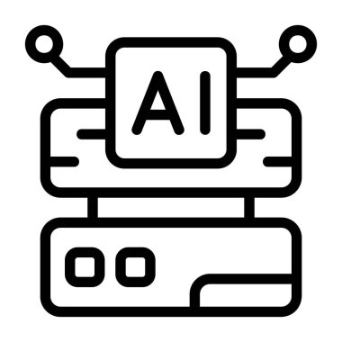 AI Veri - arayüz tasarımı için yüksek kaliteli ince simge