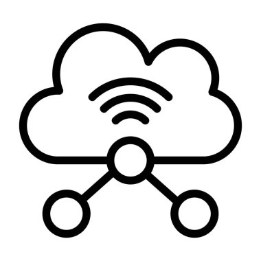 Sanal Ağ - Çağdaş vektör simgesi