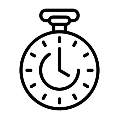 Saat simgesi işaret vektör illüstrasyonu 