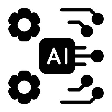 Otomasyon web simgesi vektör illüstrasyonu