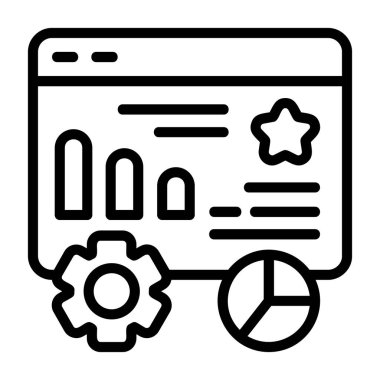 Web Analitikleri - kalite sunumu için geliştirilmiş rafine vektör simgesi