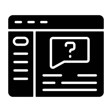 Bölüm simgesini destekle, siyah işaret beyaz arkaplanda izole edildi