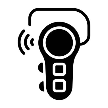 Bluetooth Device icon, black sign isolated on white background