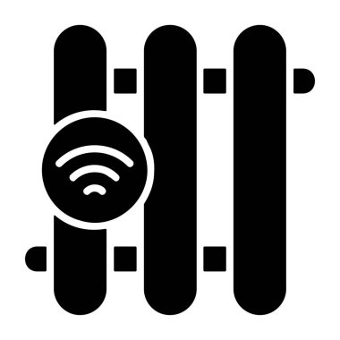 Akıllı Isıtma simgesi vektör çizimi