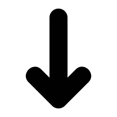 Beyaz arkaplanda Uzun Ok simgesi, vektör illüstrasyonuName 