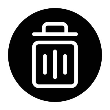 Bisiklet Kutusu simgesi, siyah işaret beyaz arkaplanda izole edildi