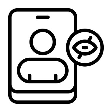 Kişi simgesini görüntüle, siyah işaret beyaz arkaplanda izole edildi