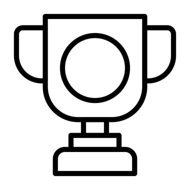 Award Cup icon, black sign isolated on white background